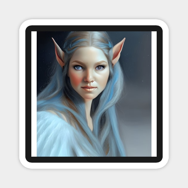 Portrait of an Elven Ice Princess Magnet by Colin-Bentham