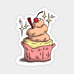 Cartoon Cupcake Magnet