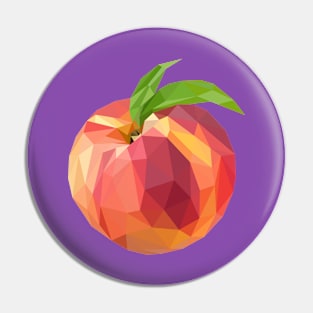 Peach Low Poly Art Pin