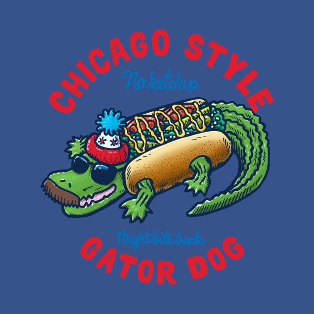 Da Chicago Gator Dog Text Tee by nickv47