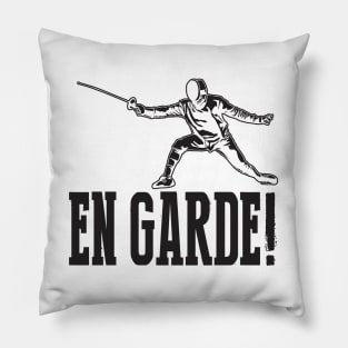 En Garde! (Black) Pillow