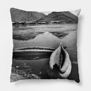 Vintage Photo of Lake Titicaca Bolivia Pillow