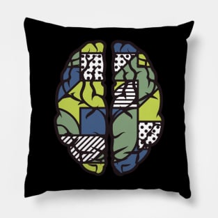 Abstract Brain Geometric Brain Shapes Pillow