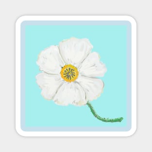 Sissinghurst White Poppy Magnet