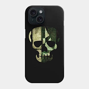 Skull Figure with Abstract Texture (earthside) Phone Case