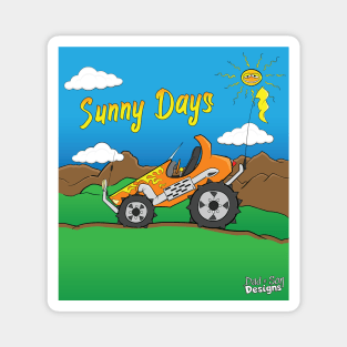 Sunny Days Orange Offroad Buggy Truck Magnet