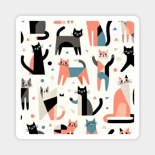 Abstrac Cat Pattern 4 Magnet