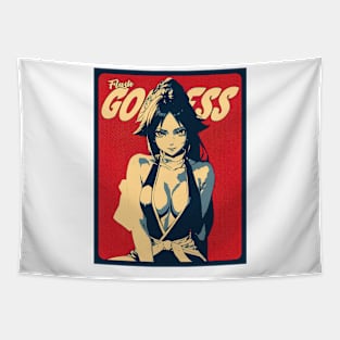 Flash Goddess Vintage Tapestry