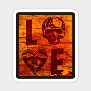 Skull Love number four Magnet