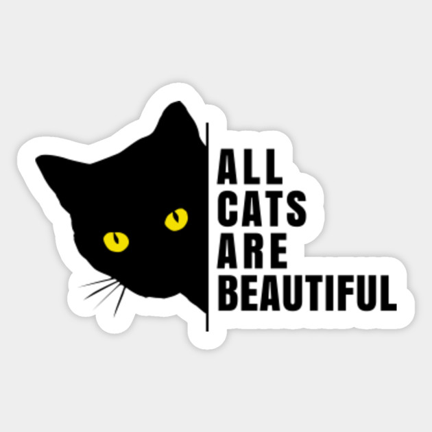 All Cats Are Beautiful Acab Sticker Teepublic