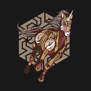 Steampunk Unicorn Retro Look T-Shirt