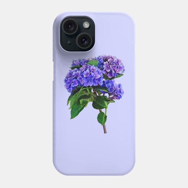 Dainty Blue Hydrangea Phone Case by SusanSavad
