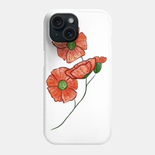 Poppy flower Phone Case