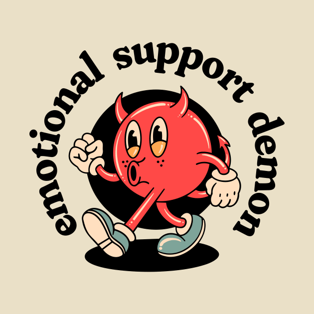 cute and funny emotional support demon, mental health by ThirdEyeDesign