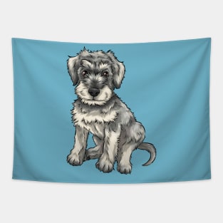 Minature Schnauzer Puppy | Salt and Pepper | Cute Dog Tapestry