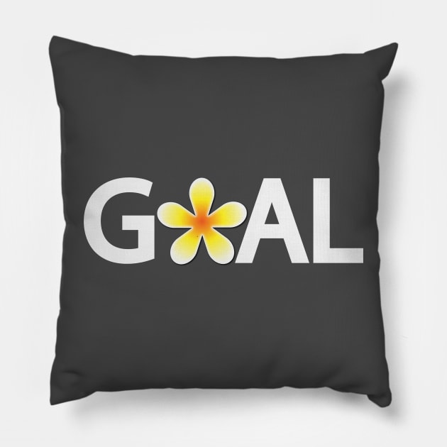 Life goal is to be happy artistic design Pillow by CRE4T1V1TY