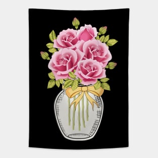 Roses In A Jar Tapestry