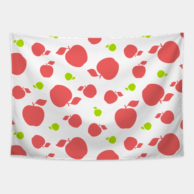 Apple Pattern Tapestry by VEKTORKITA