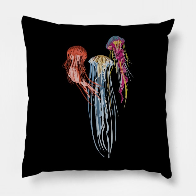 jellyfish Pillow by TeriMartin