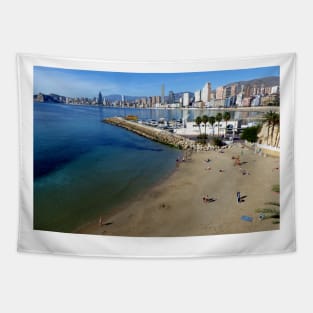 Benidorm Mal Pas Beach Costa Blanca Spain Tapestry