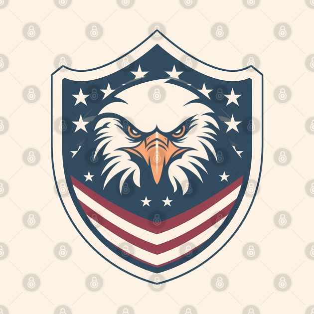 Bald Eagle Independence Day Emblem by Czajnikolandia