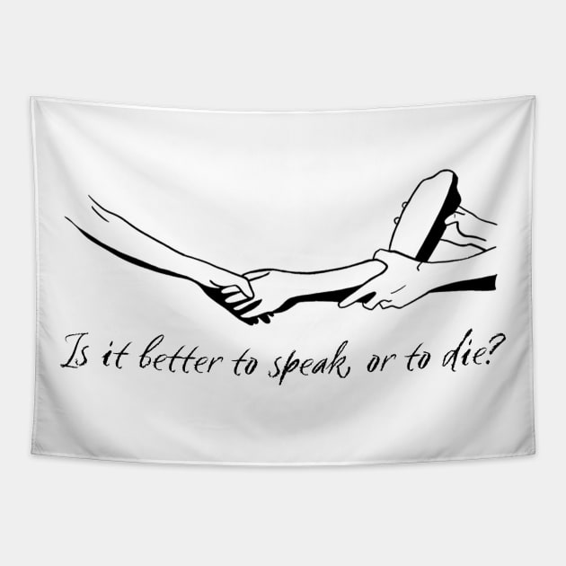 Call Me By Your Name Quotes "Is it better to speak or to die" Tapestry by LePetitShadow