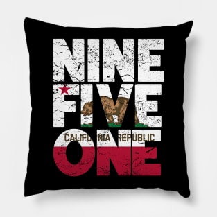 California Area Code 951 California Republic Flag Pillow