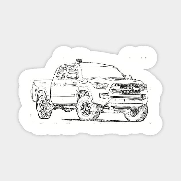 Tacoma TRD Pro Sketch Magnet by billfmurray