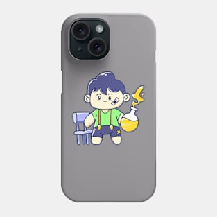 Cute boy held the fantastic bottle Phone Case