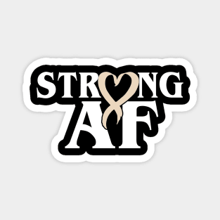 Strong AF Pearl Ribbon Lung Cancer Magnet