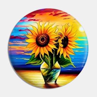 Sunflowers at Sunset Pin