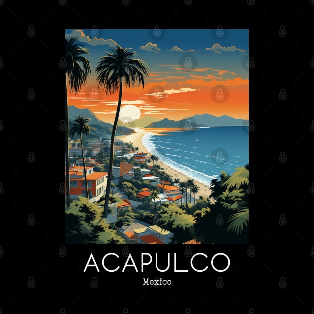 A Vintage Travel Illustration of Acapulco - Mexico by goodoldvintage