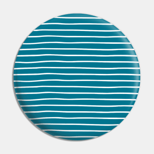 Mosaic Blue & White Handdrawn Stripe Pin