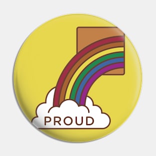 Out & Proud Rainbow Pin