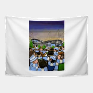 Man City Football fans, Football stadium Tapestry