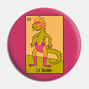 La Iguana // Mexican Luchador Loteria Card Pin