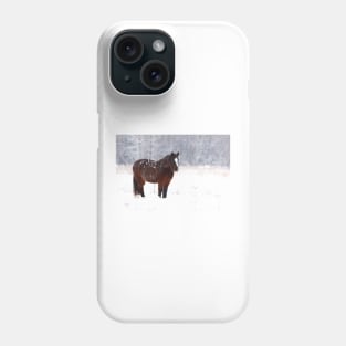 Brown on White - Horse Phone Case