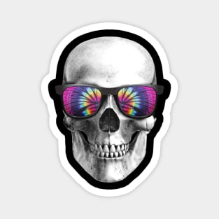 Tropical Summer Skull Magnet