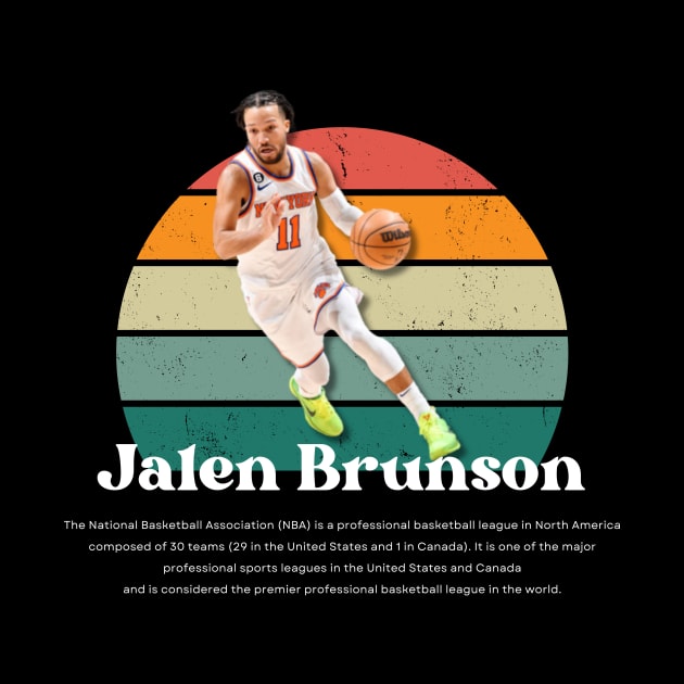 Jalen Brunson Vintage V1 by Gojes Art