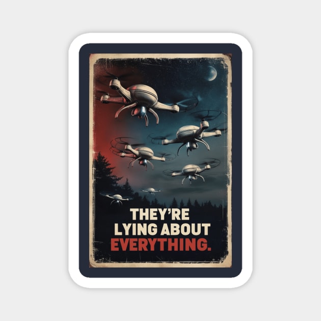 New Jersey Drones UFO Magnet by QuirkyQuest Creations