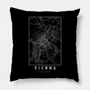 Vienna Austria Minimalist Map Pillow