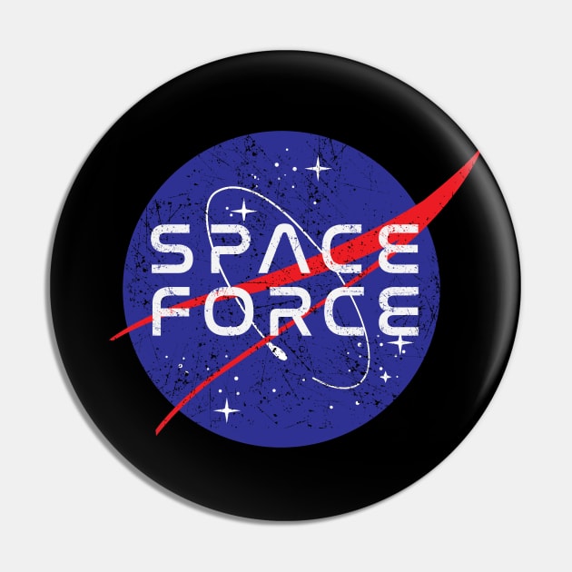 SPACE FORCE NASA distressed logo Pin by PaletteDesigns