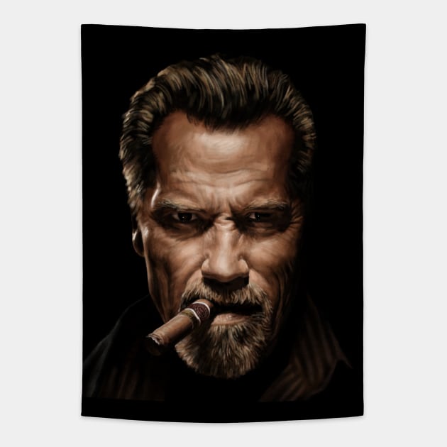 Arnold Schwarzenegger Tapestry by JinsungLim