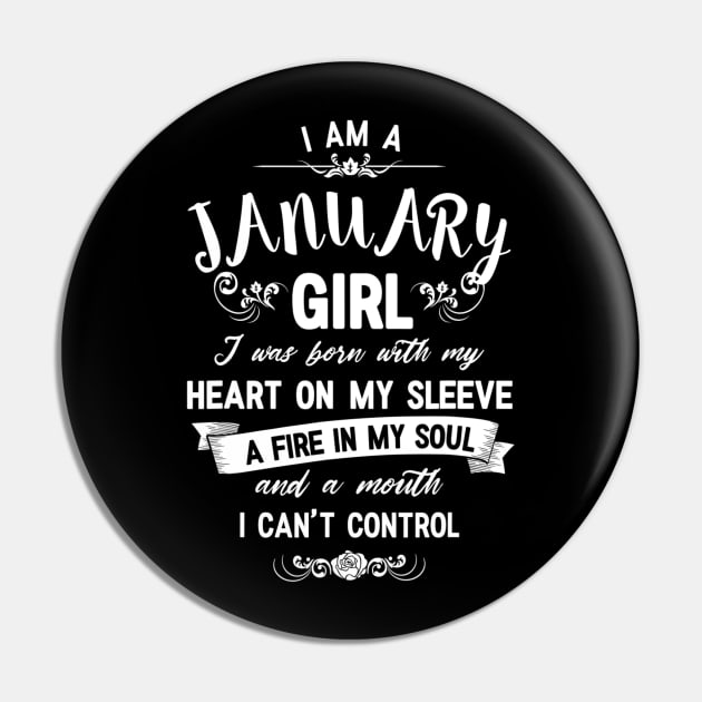 I Am A January Girl Womens Birthday Gifts Pin by dashawncannonuzf