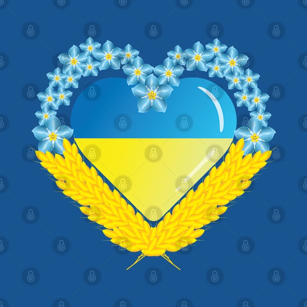 Heart of Ukraine. Flag of Ukraine. Ukraine for peace. by ClubFate