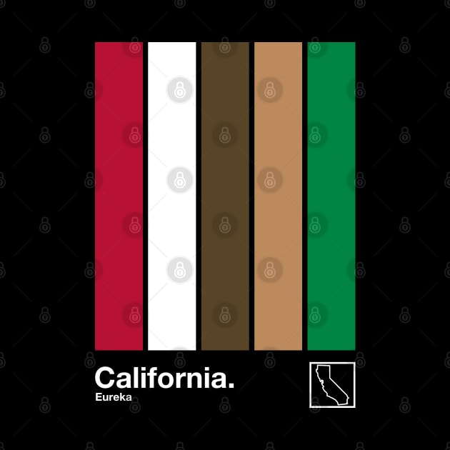 California State Flag  // Original Minimalist Artwork Poster Design by DankFutura