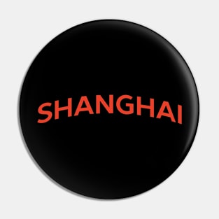 Shanghai City Typography Pin