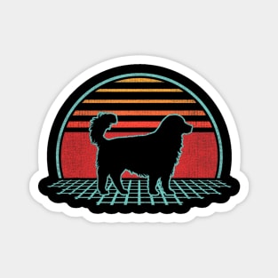 Golden Retriever Retro Vintage Vaporwave Magnet