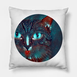 Fuzzy mycat, revolution for cats Pillow