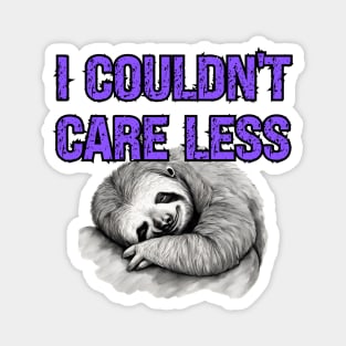 don't care attitude, lazy sarcastic sloth Magnet